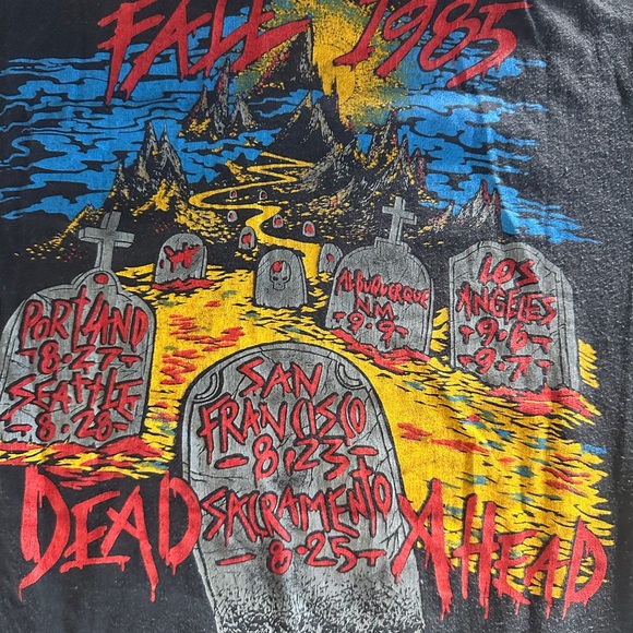 Vintage 1985 Slayer Live Undead T-Shirt M Screen Stars OG Fall Tour Dead Ahead - Picture 3 of 10